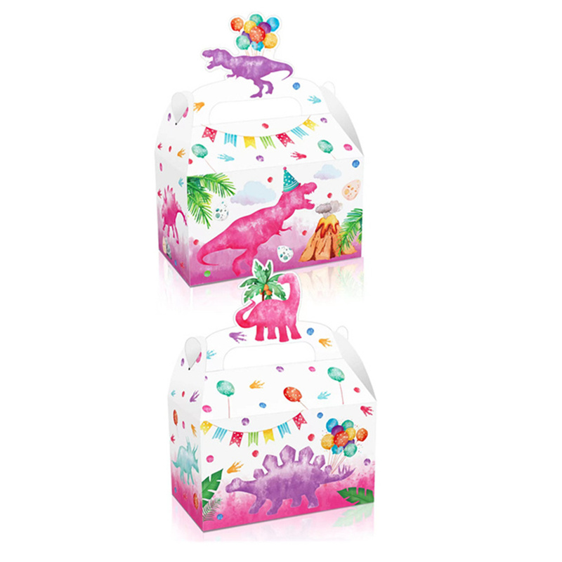 4/24Pcs Pink Dinosaur Candy Bo - Event Party Box reseña y precio