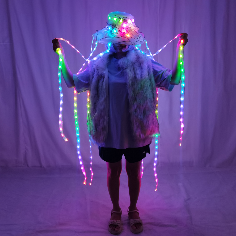 LED Jellyfish Hat Full Color L - Event Party Dj reseña y precio