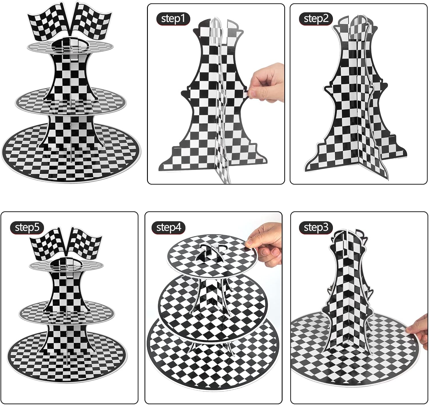 3-Tier Cardboard Cupcake Stand - Cupcake Stand Tier reseña y precio