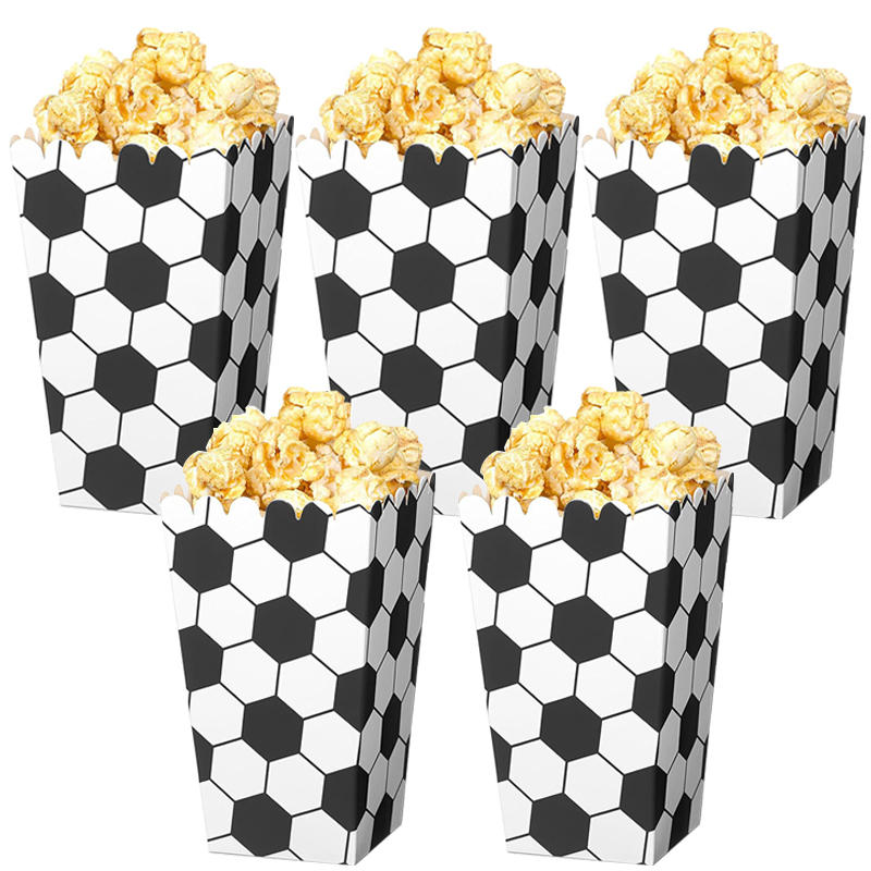 6/18Pcs  Football Popcorn Boxe - Event Party Box reseña y precio