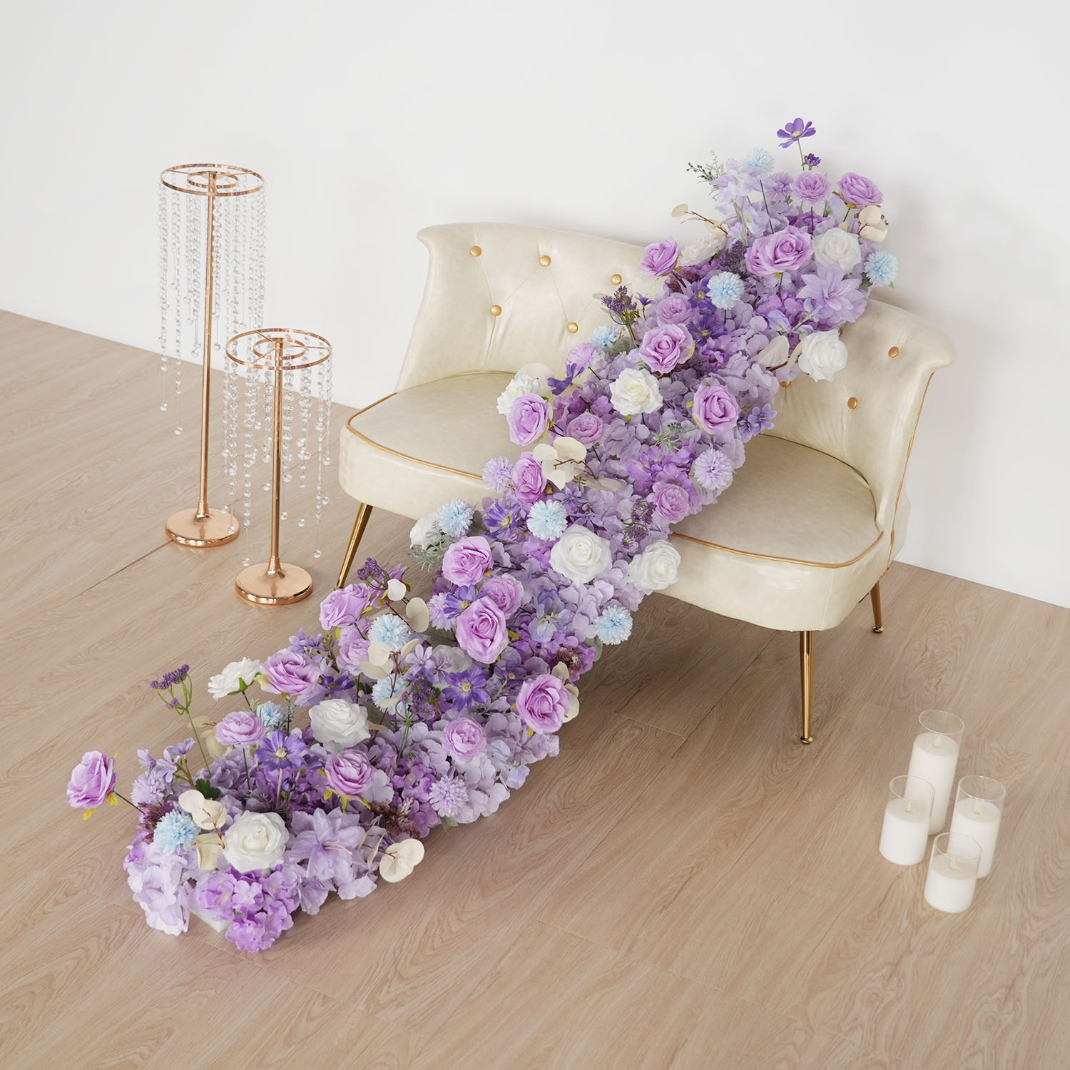 Uflower Purple Artificial Flow - Flower Wall Panel reseña y precio