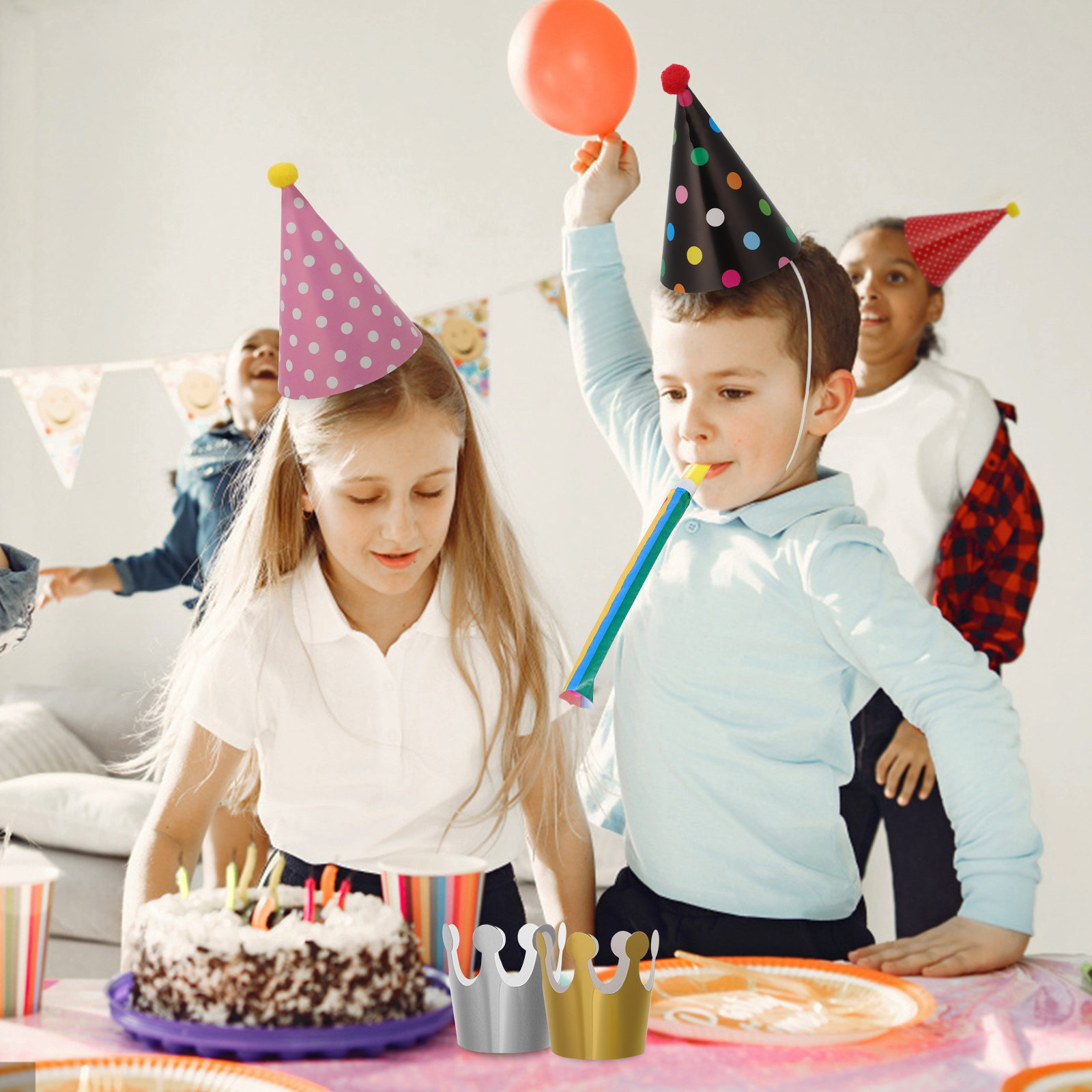 1Set Birthday Party Decoration - Party Hat Cone reseña y precio