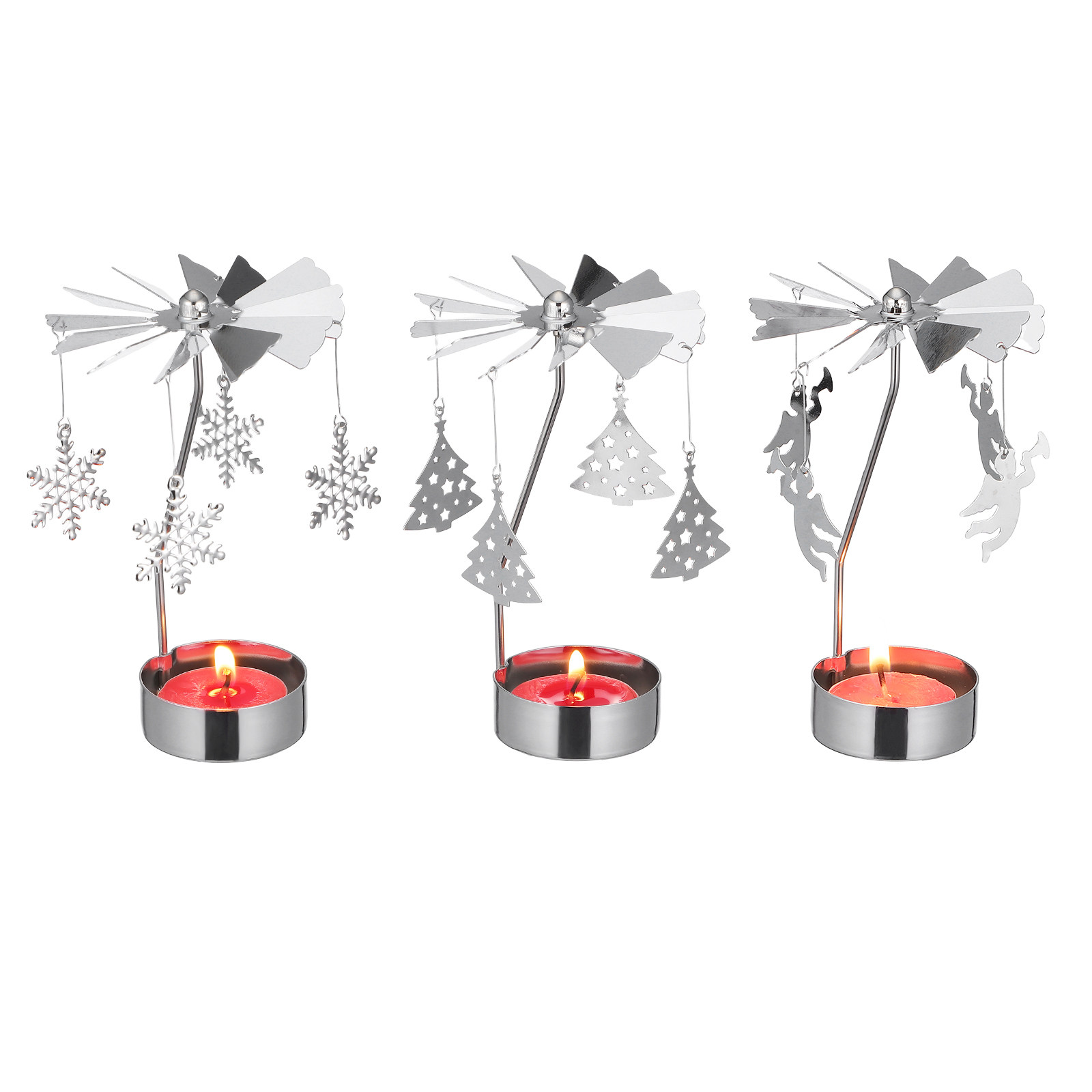 3Pcs Metal Rotating Candlehold - Centerpiece Stick reseña y precio