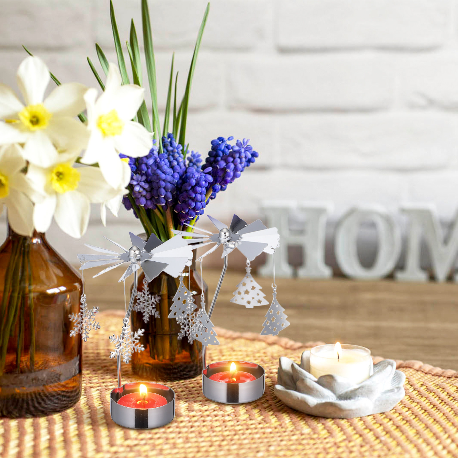 3Pcs Metal Rotating Candlehold - Centerpiece Stick reseña y precio