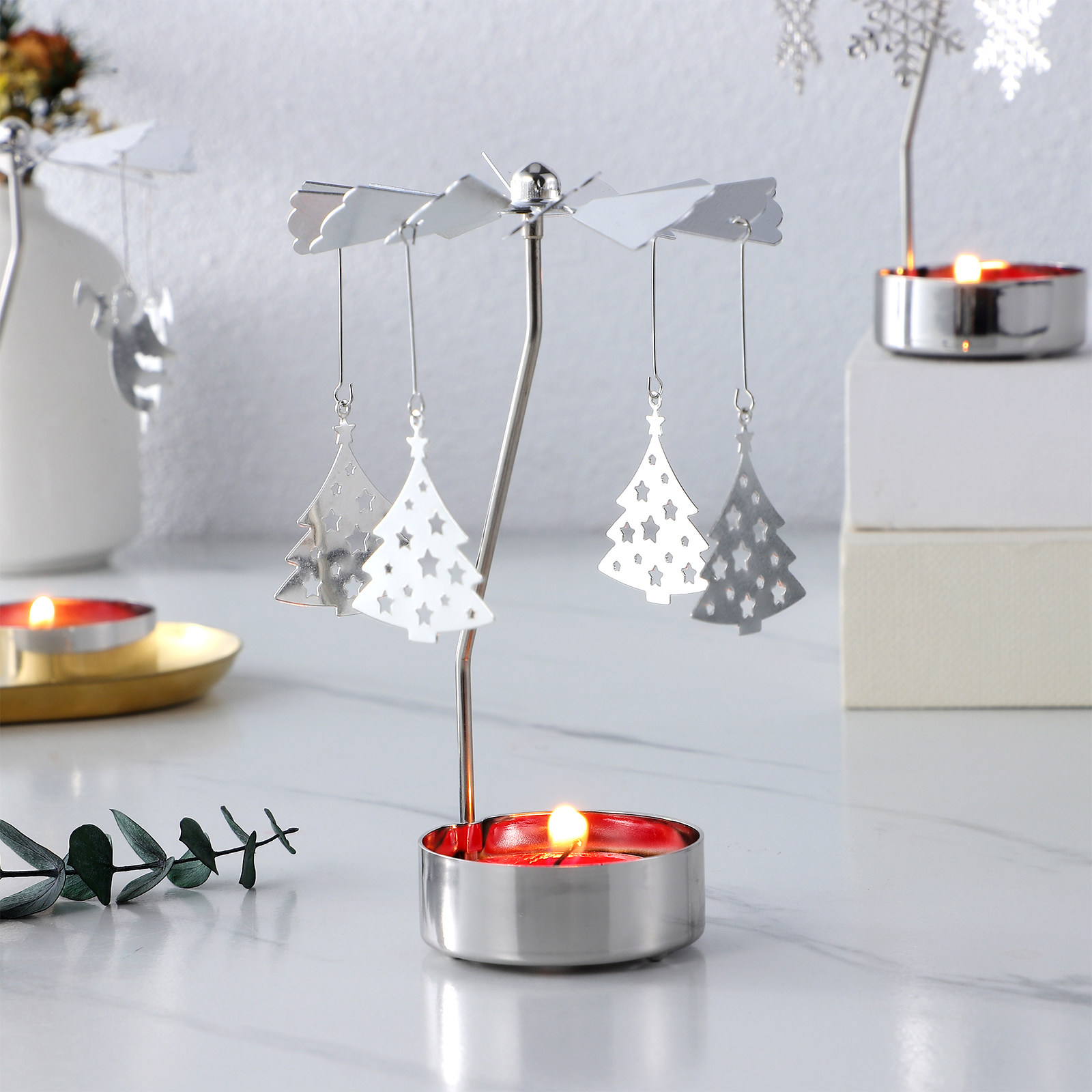 3Pcs Metal Rotating Candlehold - Centerpiece Stick reseña y precio