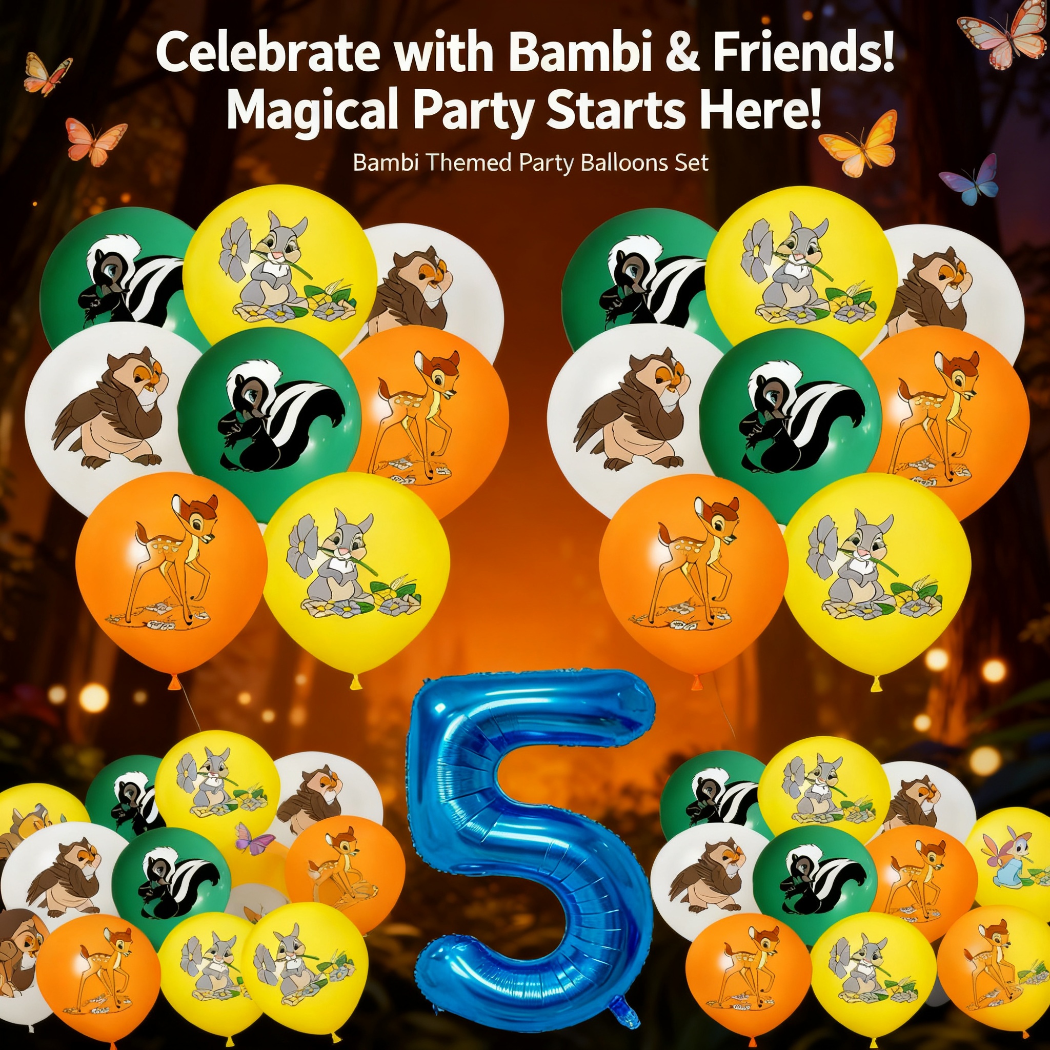 Bambi Forest Pet Deer Birthday - Supply Event reseña y precio