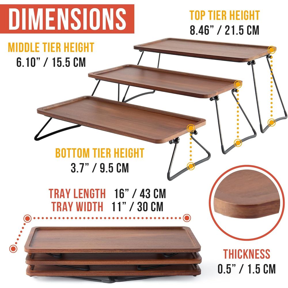 3 Tiered Serving Trays & Platt - Cupcake Stand Tier reseña y precio