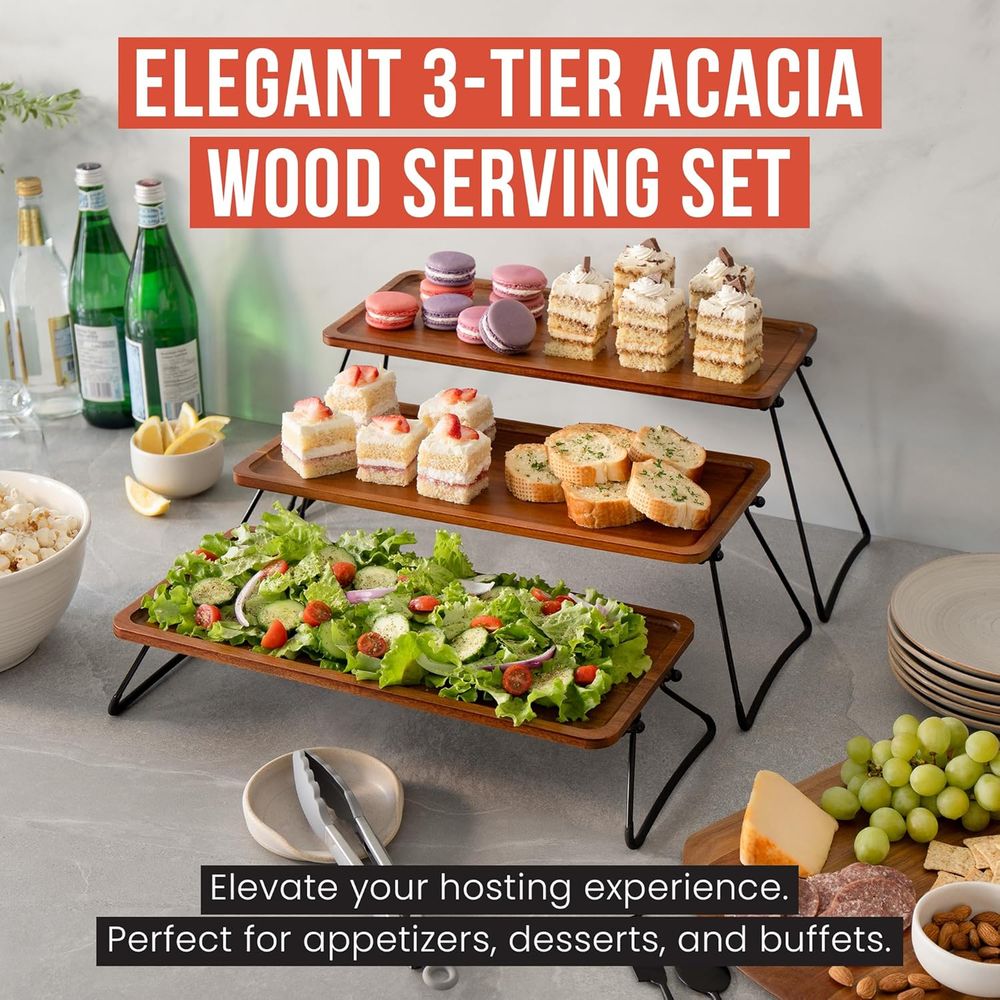 3 Tiered Serving Trays & Platt - Cupcake Stand Tier reseña y precio