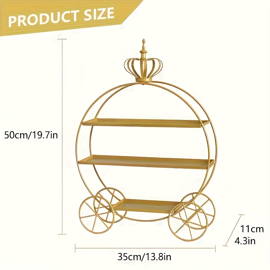 3-Tier Golden Crown Cake Stand - Cupcake Stand Tier reseña y precio