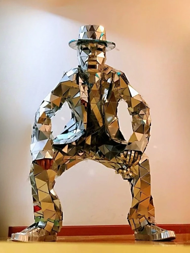 Mirror Man Costume Sliver glas - Event Party Dj reseña y precio