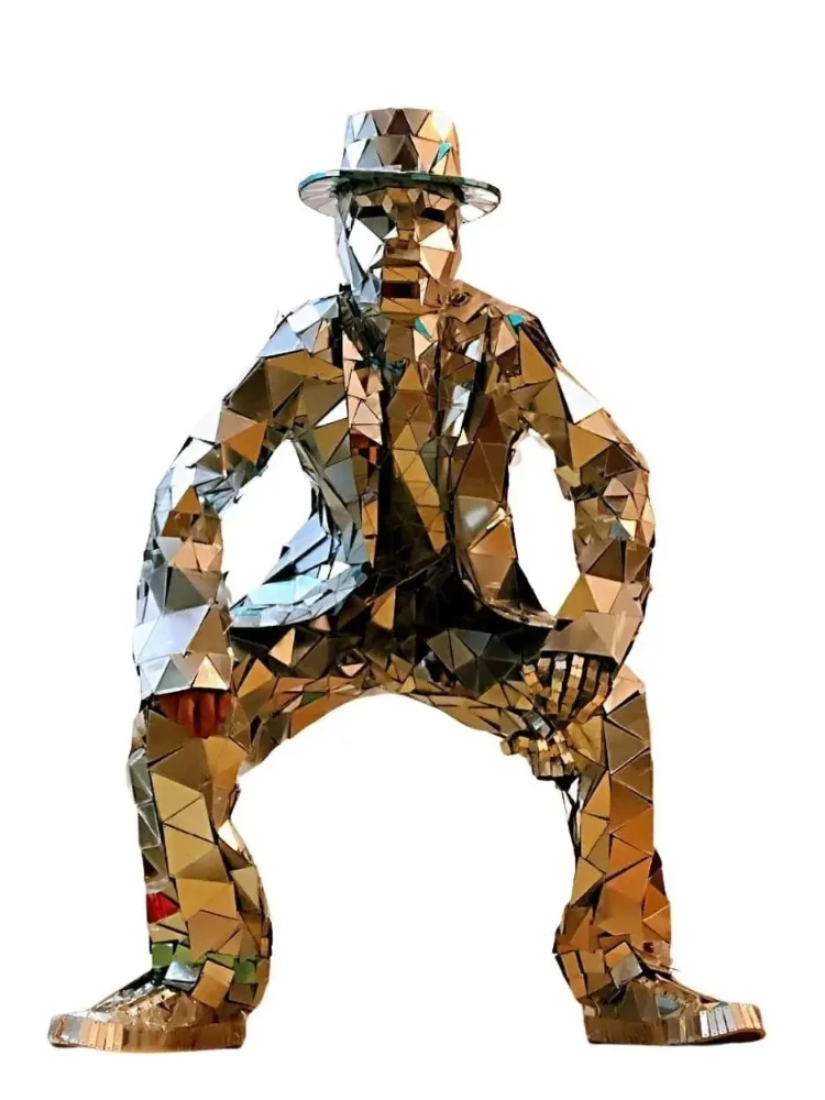 Mirror Man Costume Sliver glas - Event Party Dj reseña y precio