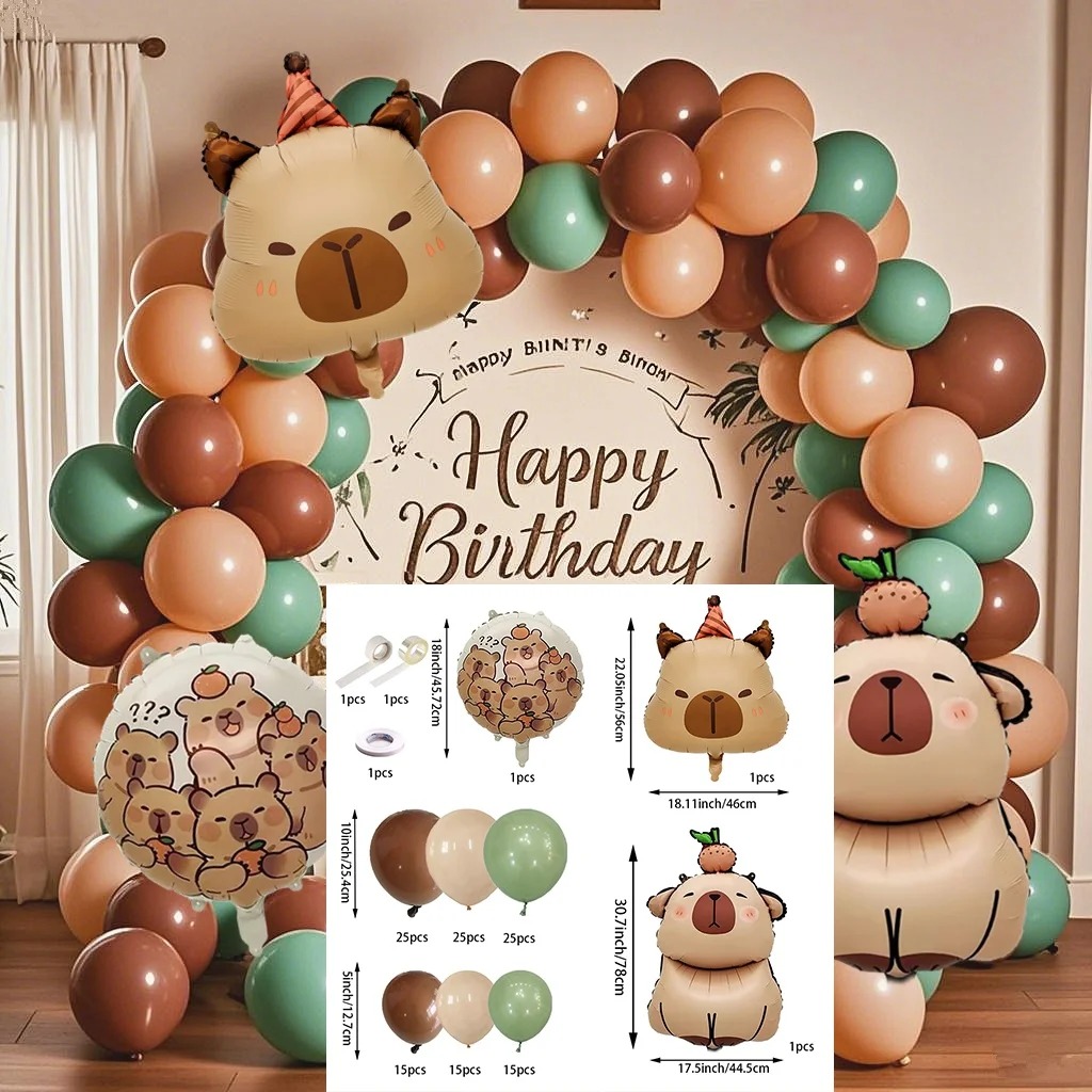 126pcs Cartoon Capybara Wreath - Balloon Arch Kit reseña y precio