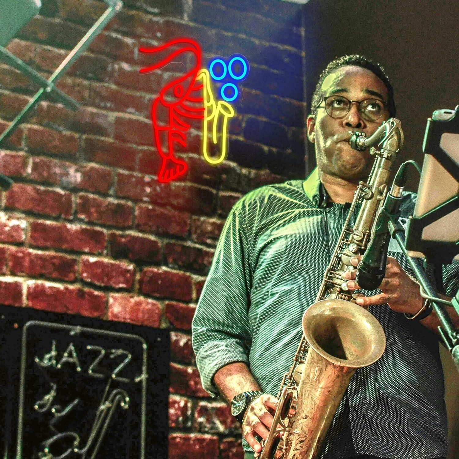 Lobster Saxophone Neon Sign Ja - Neon Sign Party reseña y precio