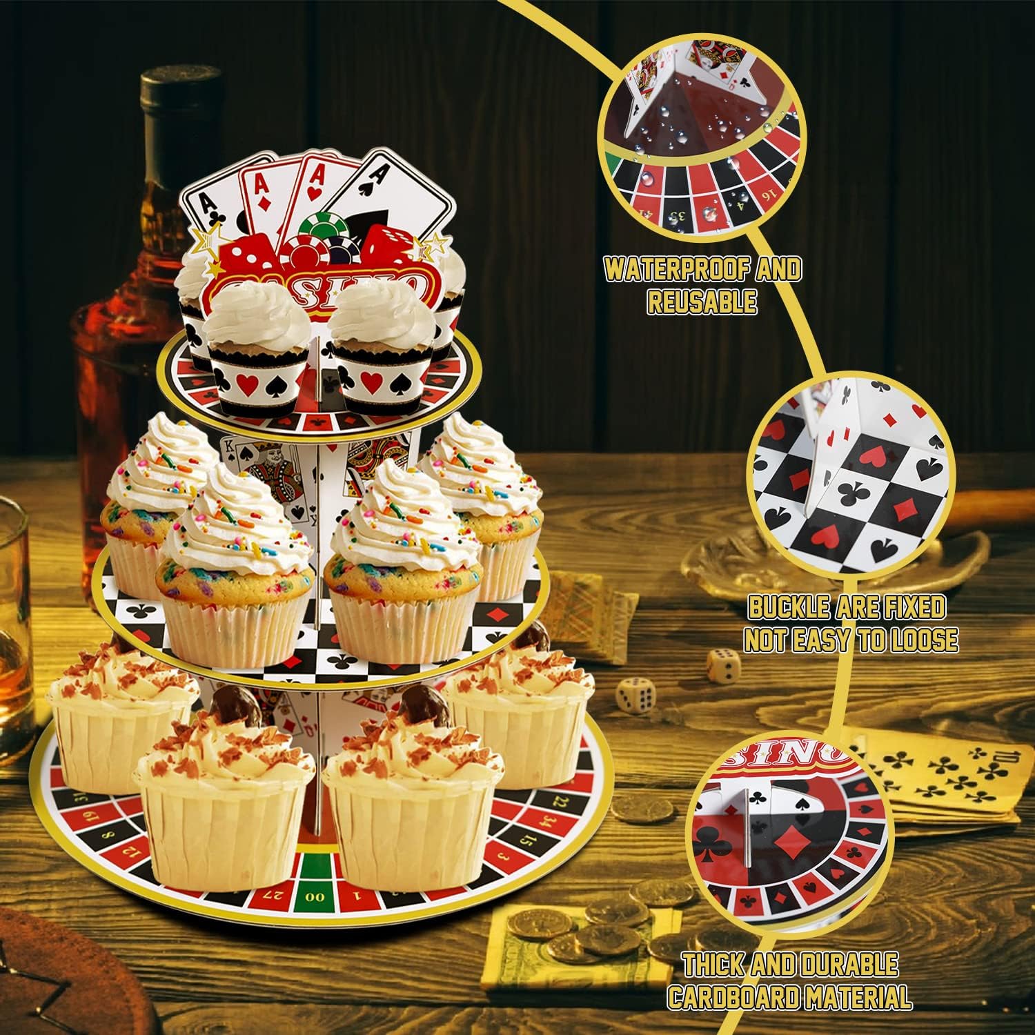 Casino Cupcake Stand 3 Tier fo - Cupcake Stand Tier reseña y precio