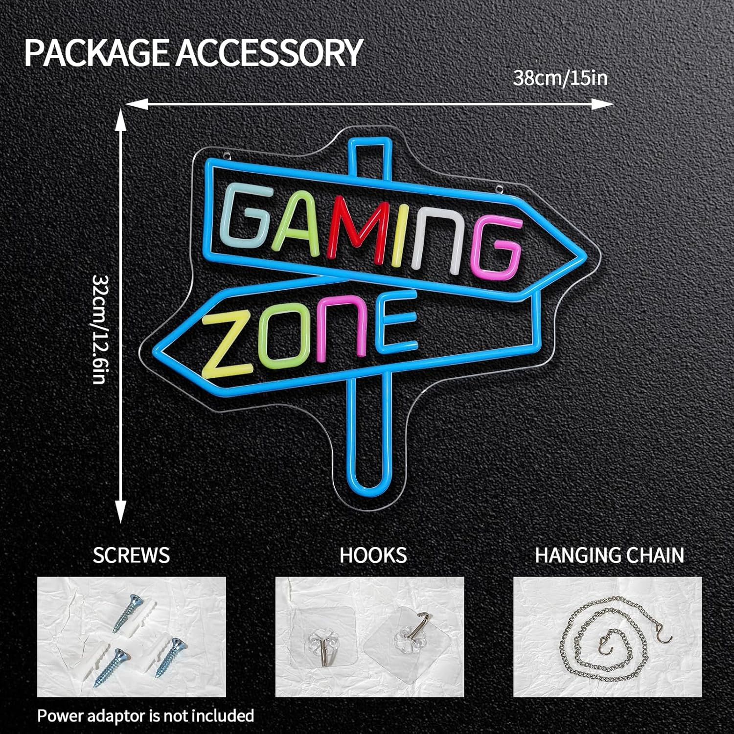 Gaming Zone Neon Sign USB LED  - Neon Sign Party reseña y precio