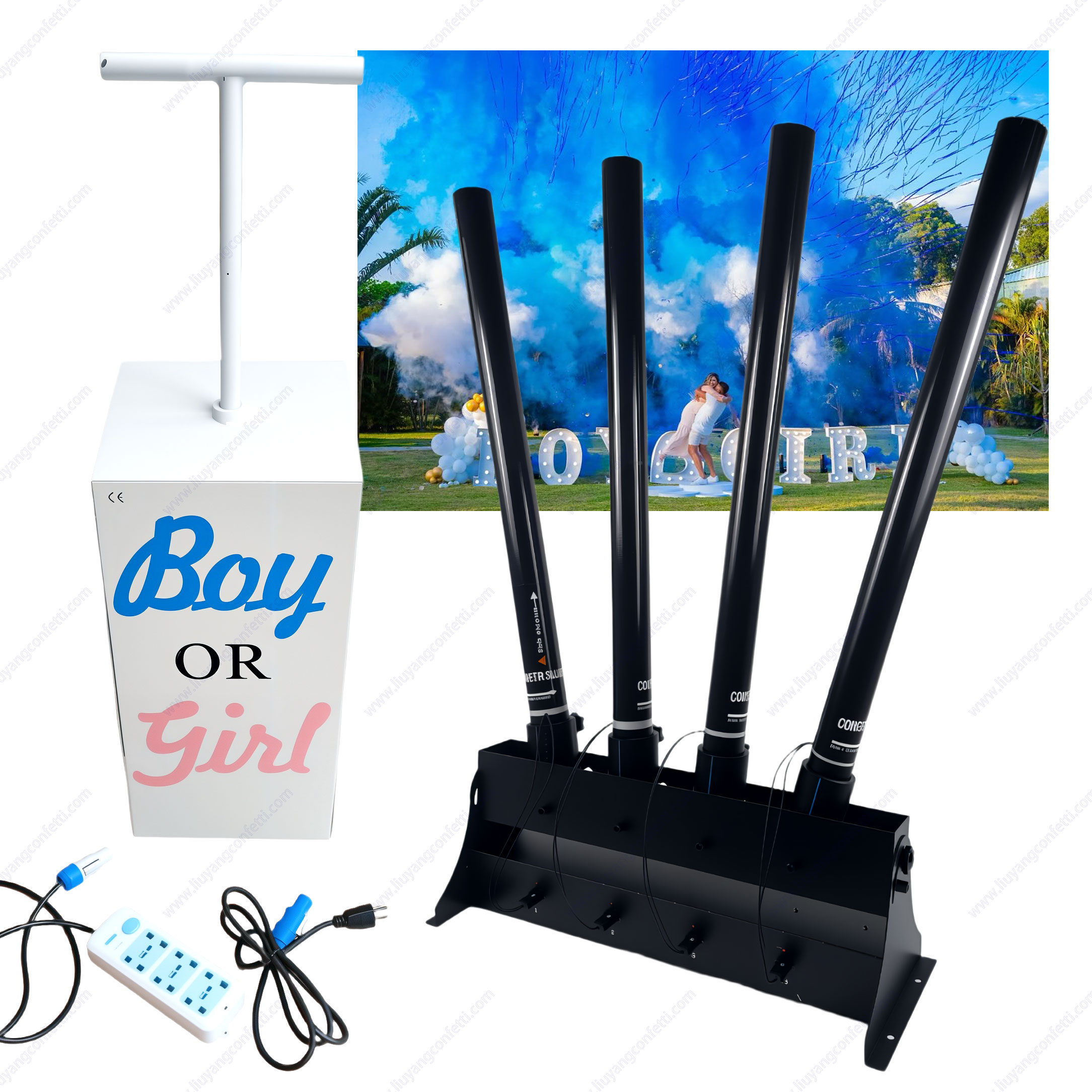 Electronic Spray Confetti Powd - Confetti Cannon Tube reseña y precio
