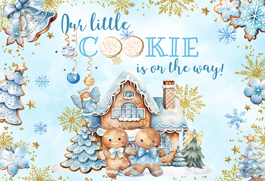Christmas Gingerbread Baby Sho - Dessert Table Backdrop reseña y precio