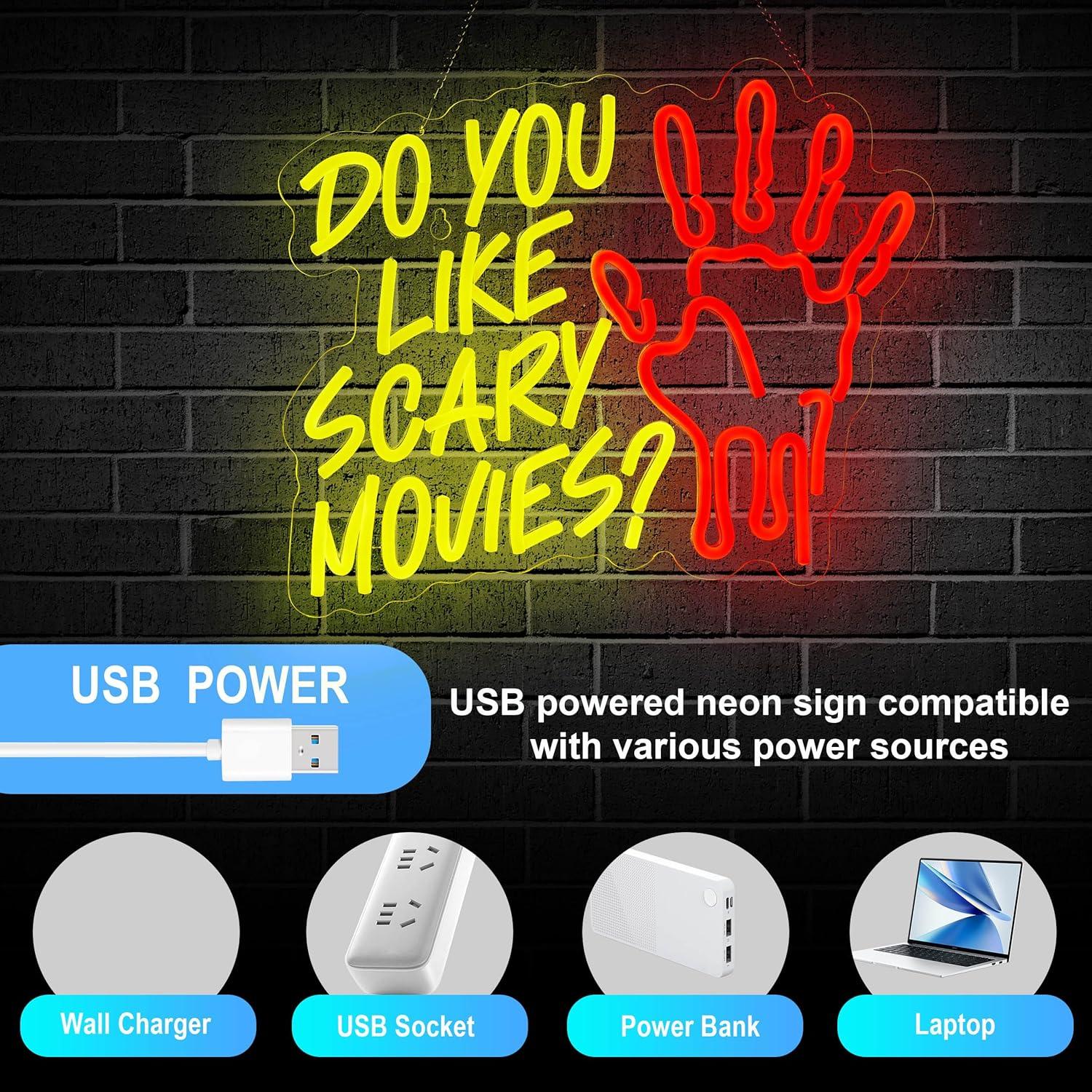 Do You Like Scary Movies Neon  - Neon Sign Party reseña y precio