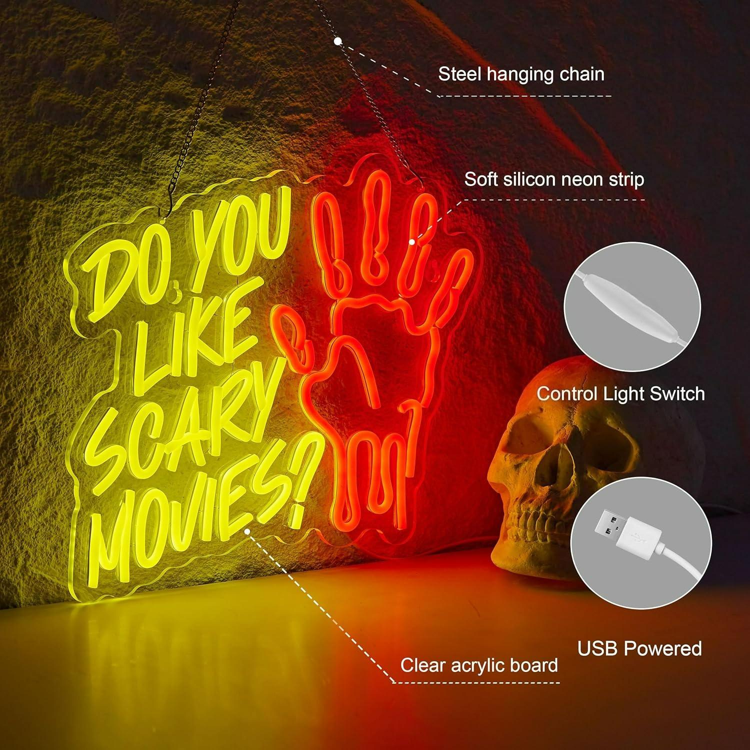 Do You Like Scary Movies Neon  - Neon Sign Party reseña y precio