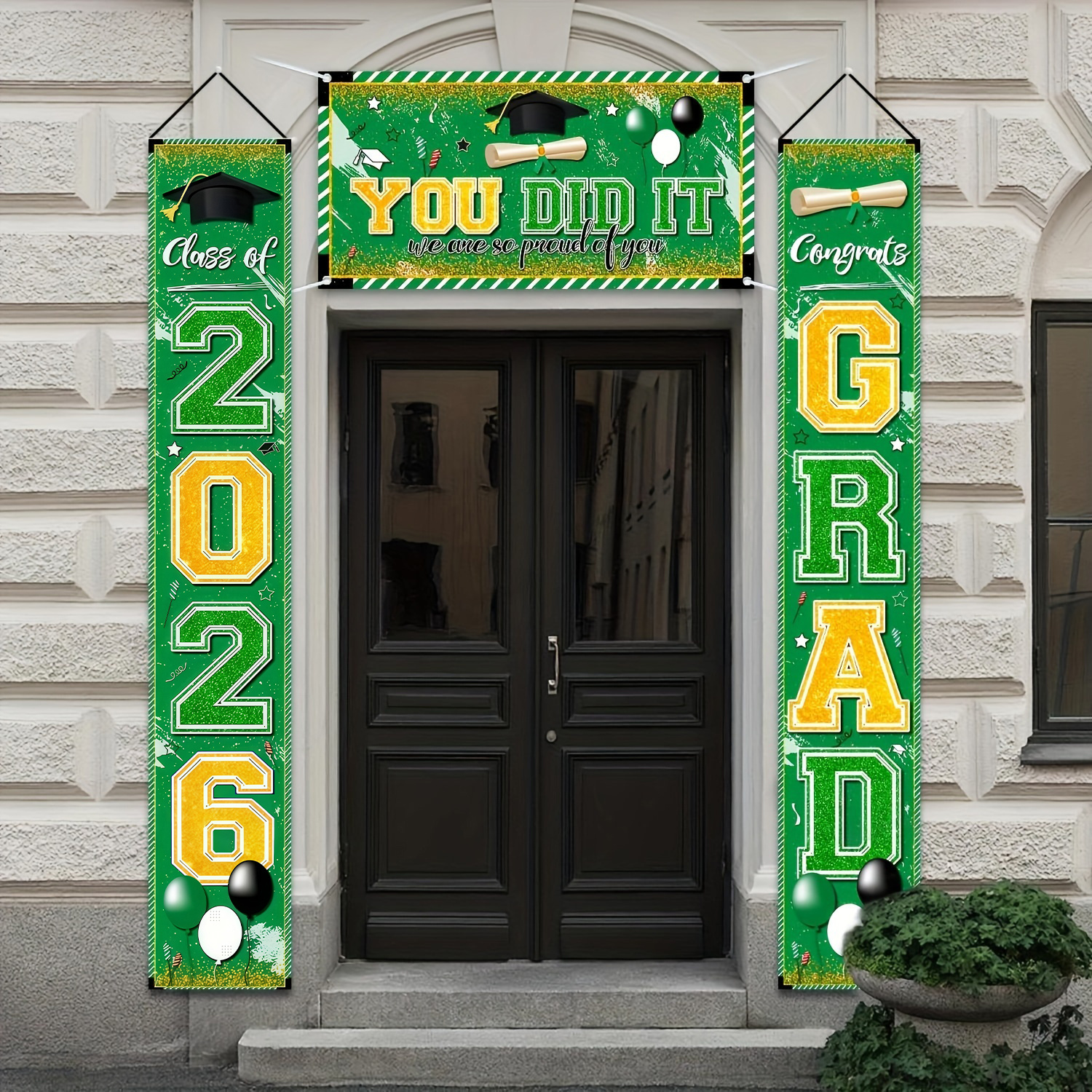 Congrat Class of 2026 Graduati - Party Banner Gold reseña y precio