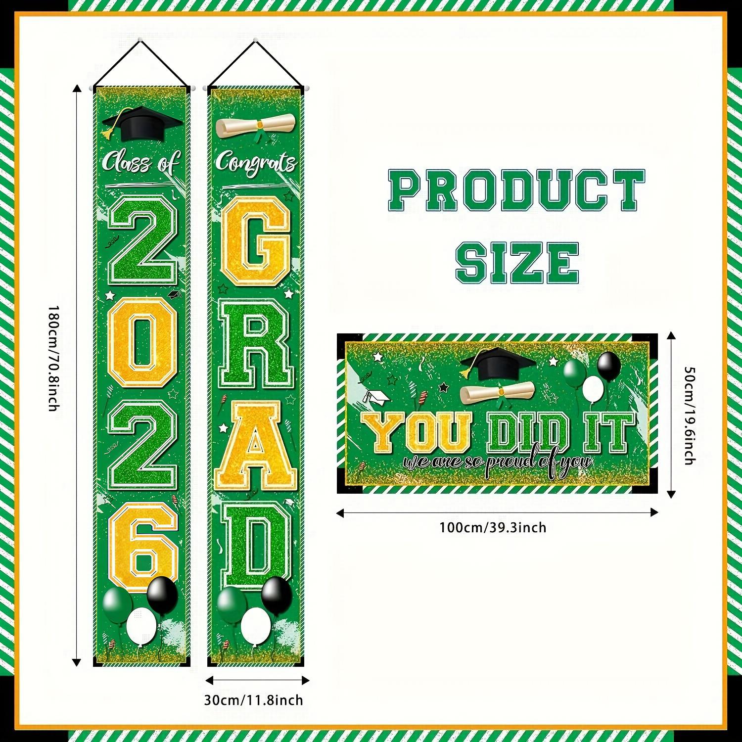 Congrat Class of 2026 Graduati - Party Banner Gold reseña y precio