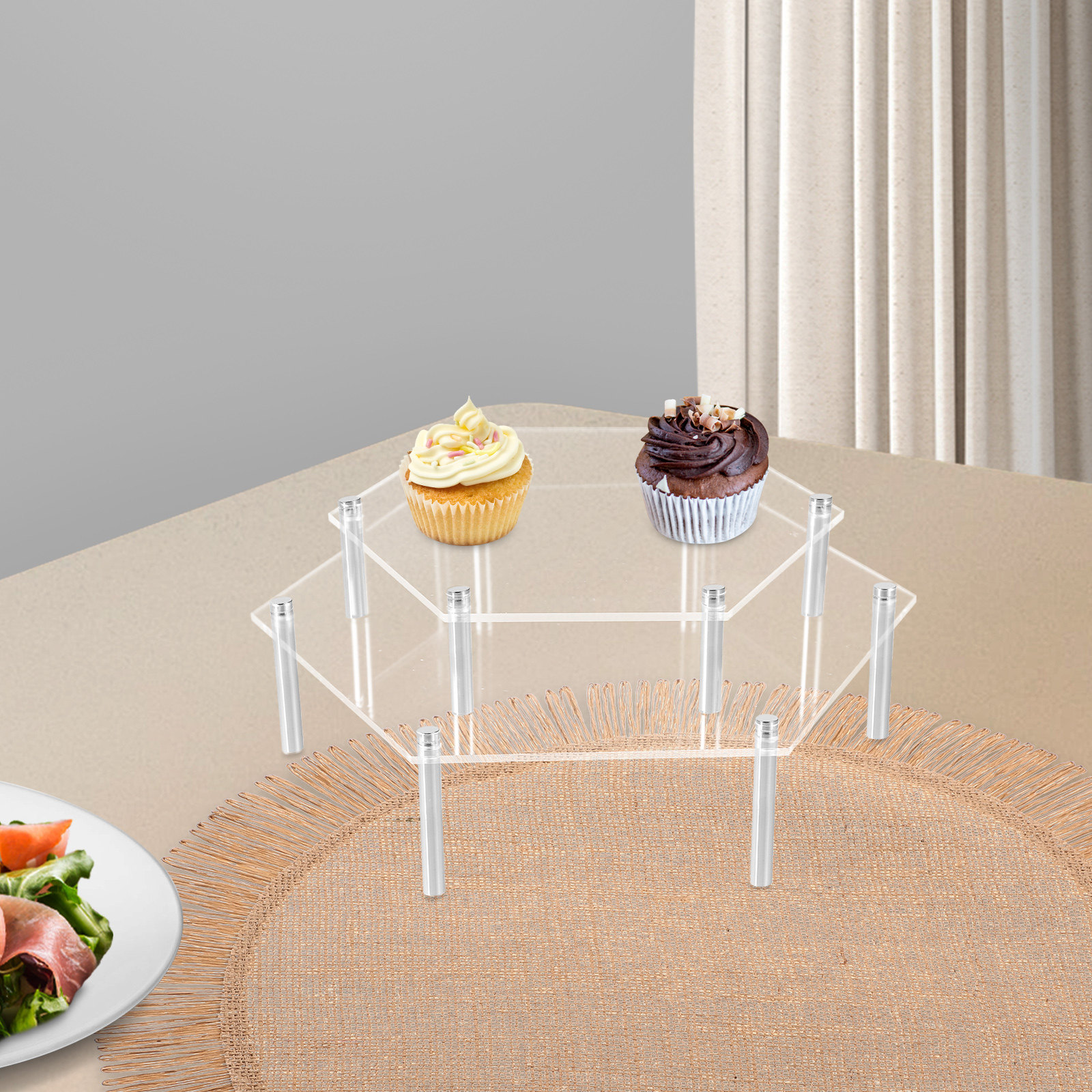 1Set Acrylic Cake Stand Clear  - Cupcake Stand Tier reseña y precio