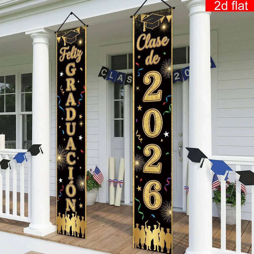 Feliz Graduacion Class of 2026 - Party Banner Gold reseña y precio