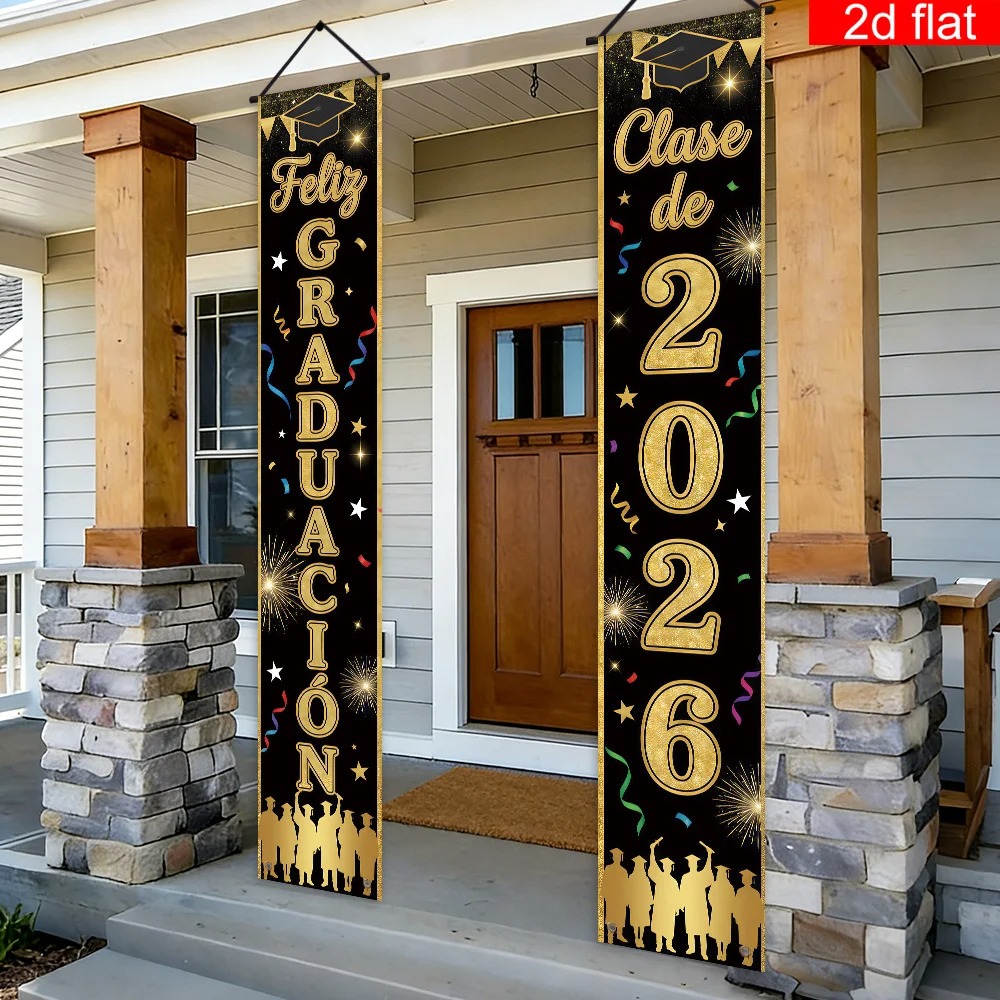 Feliz Graduacion Class of 2026 - Party Banner Gold reseña y precio