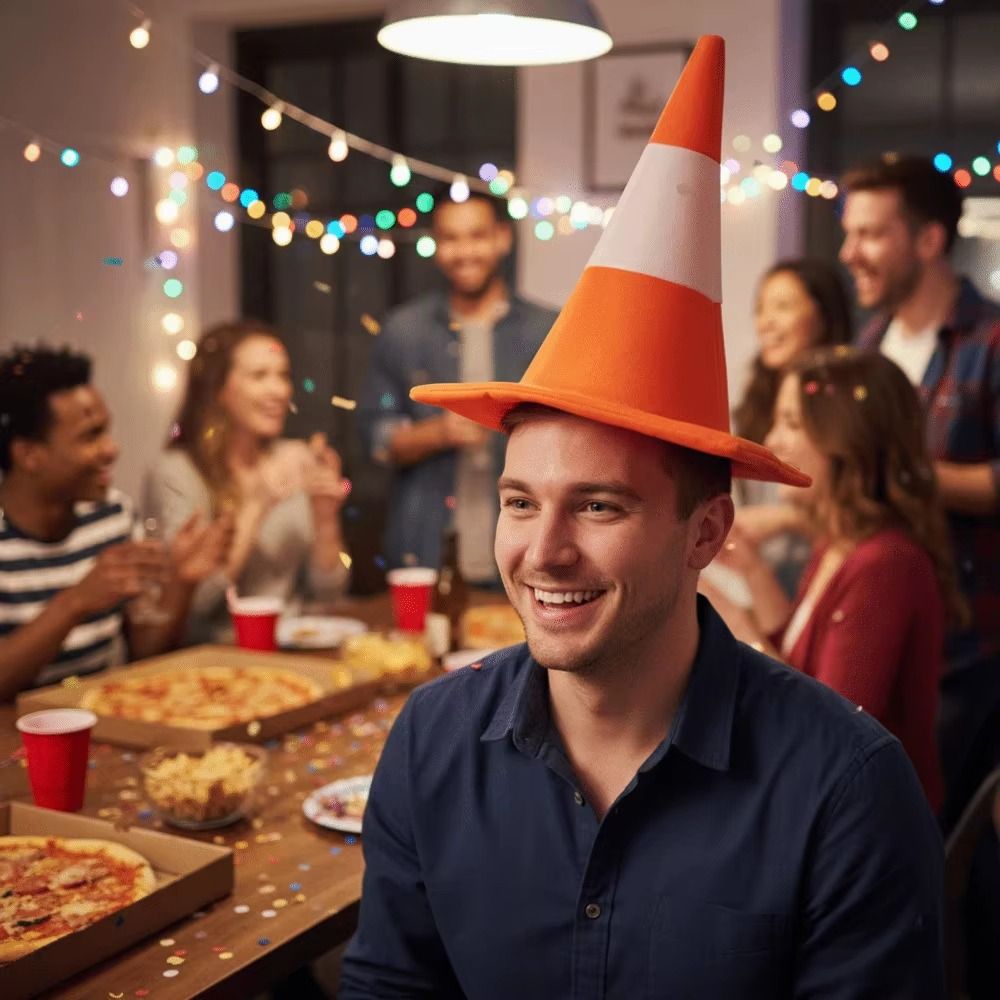 Funny Foldable Design Traffic  - Party Hat Cone reseña y precio