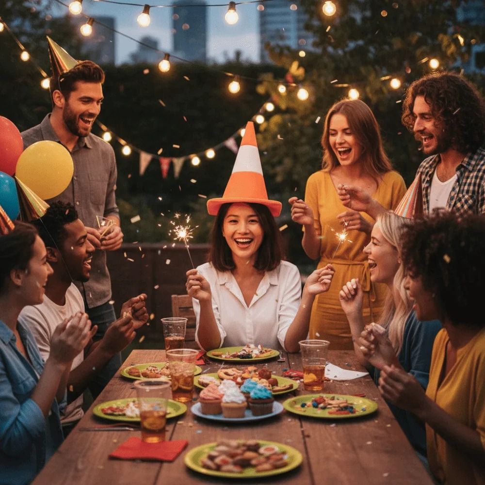 Funny Foldable Design Traffic  - Party Hat Cone reseña y precio