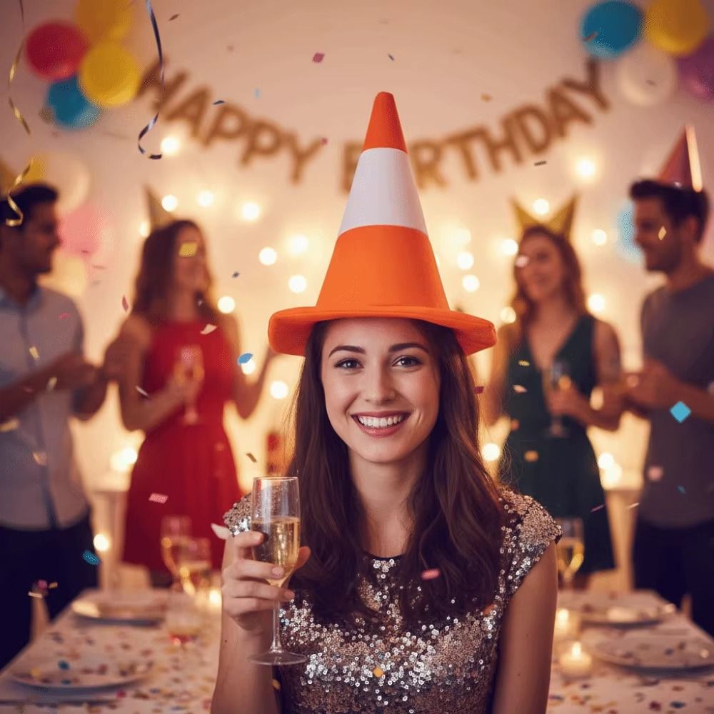 Funny Foldable Design Traffic  - Party Hat Cone reseña y precio