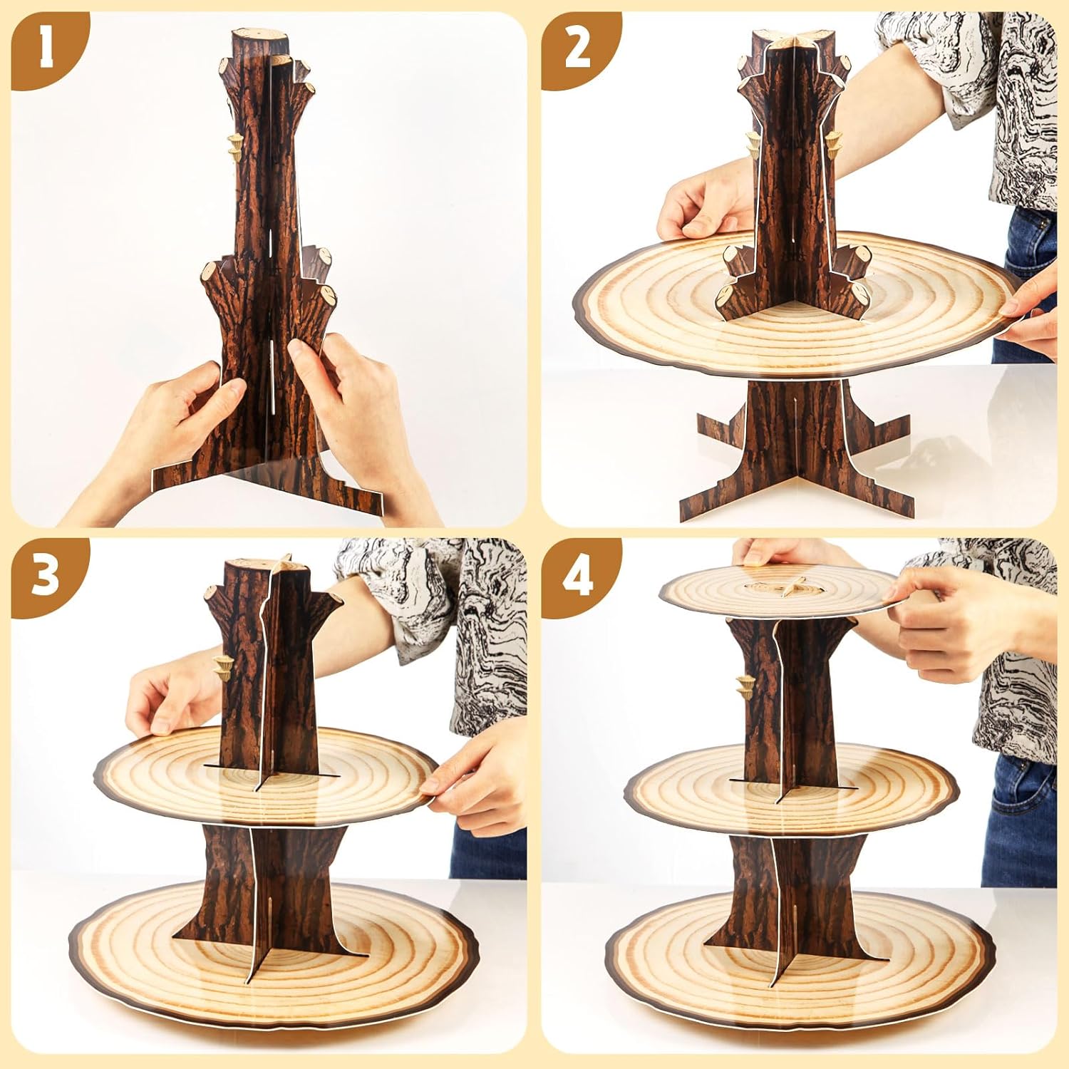 Wooden Cupcake Stand Decoratio - Cupcake Stand Tier reseña y precio