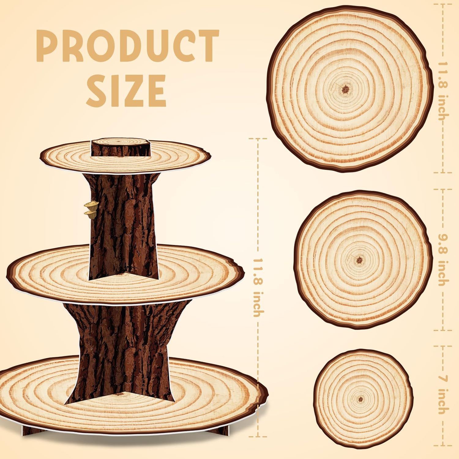 Wooden Cupcake Stand Decoratio - Cupcake Stand Tier reseña y precio