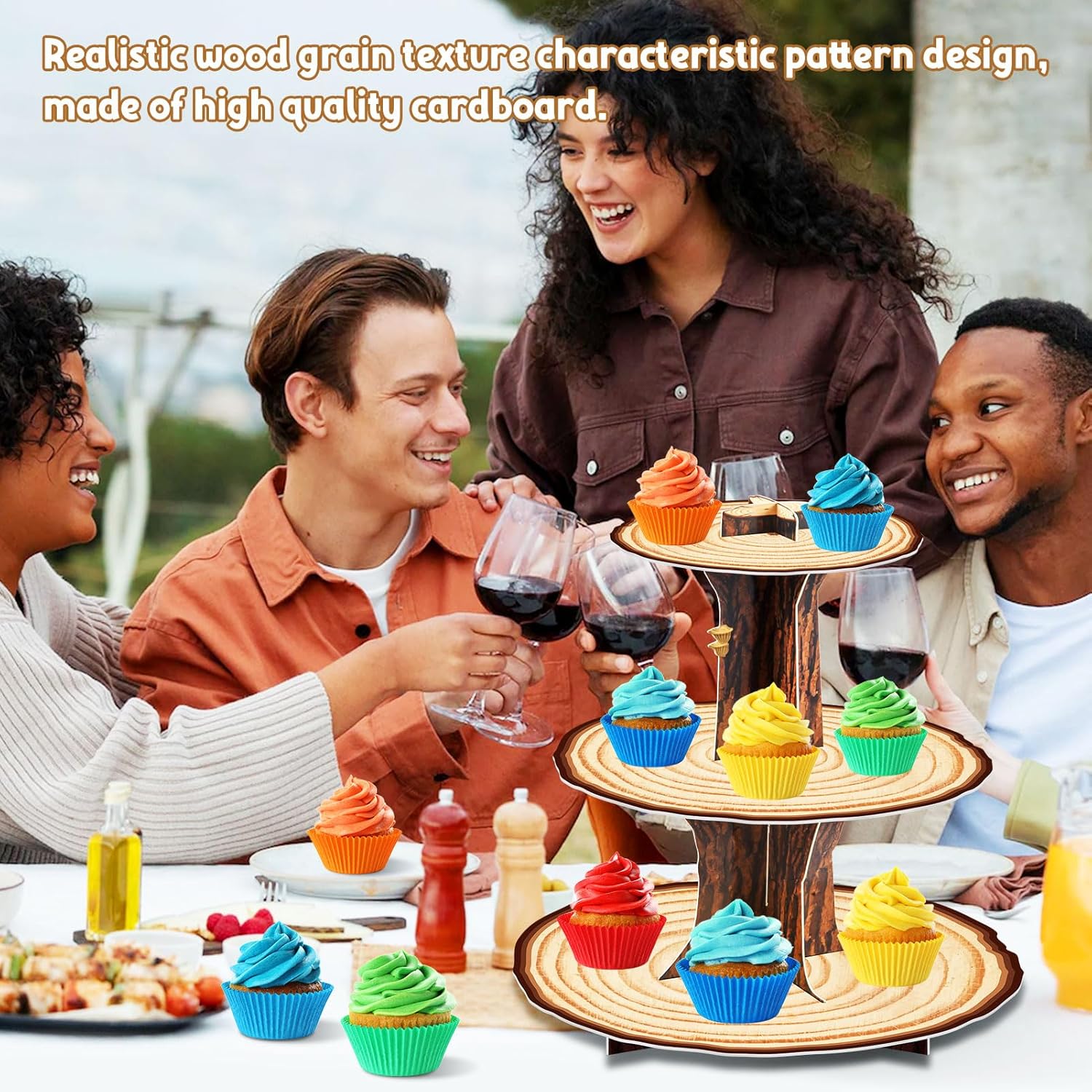Wooden Cupcake Stand Decoratio - Cupcake Stand Tier reseña y precio