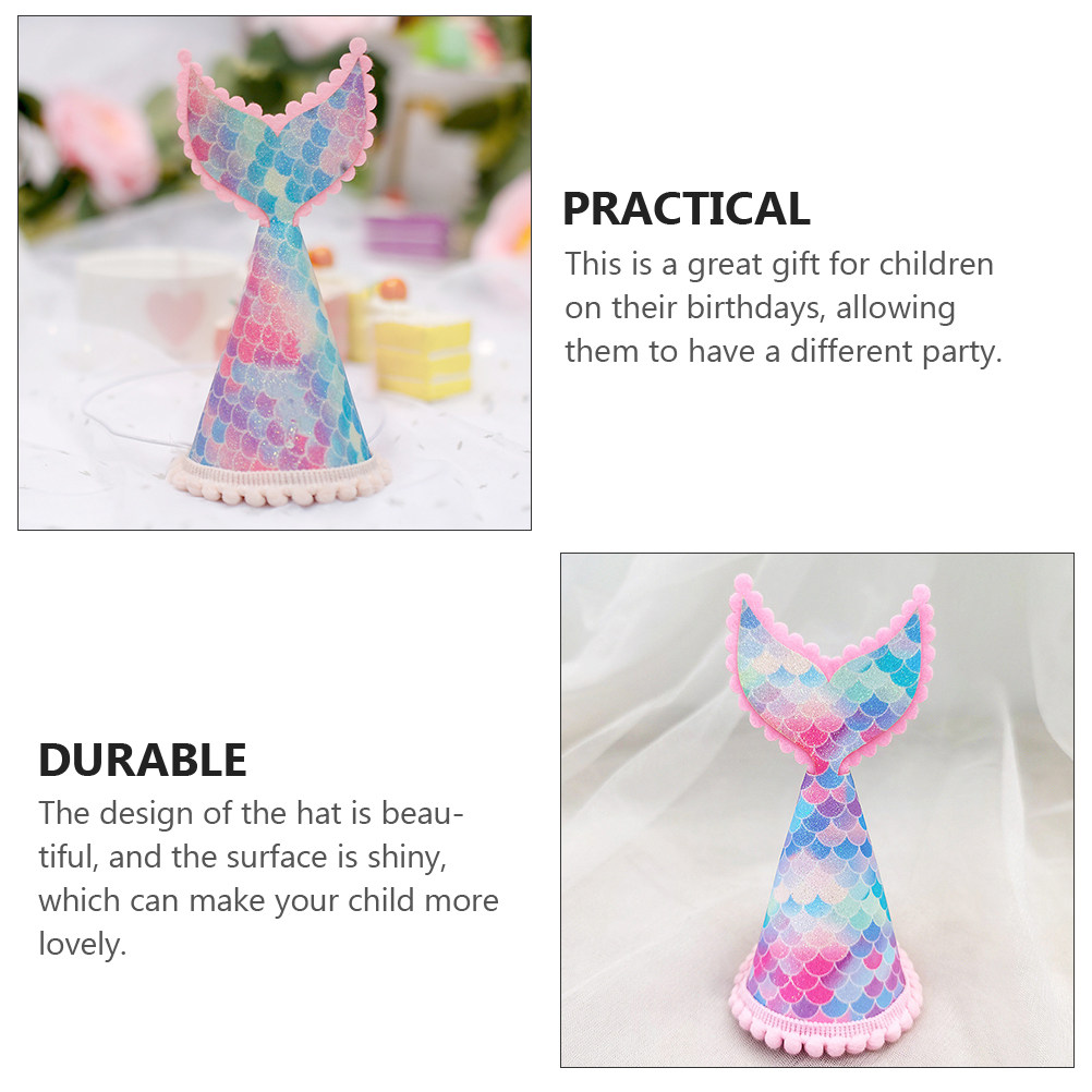 1Pcs Glitter Mermaid Tail Cone - Party Hat Cone reseña y precio
