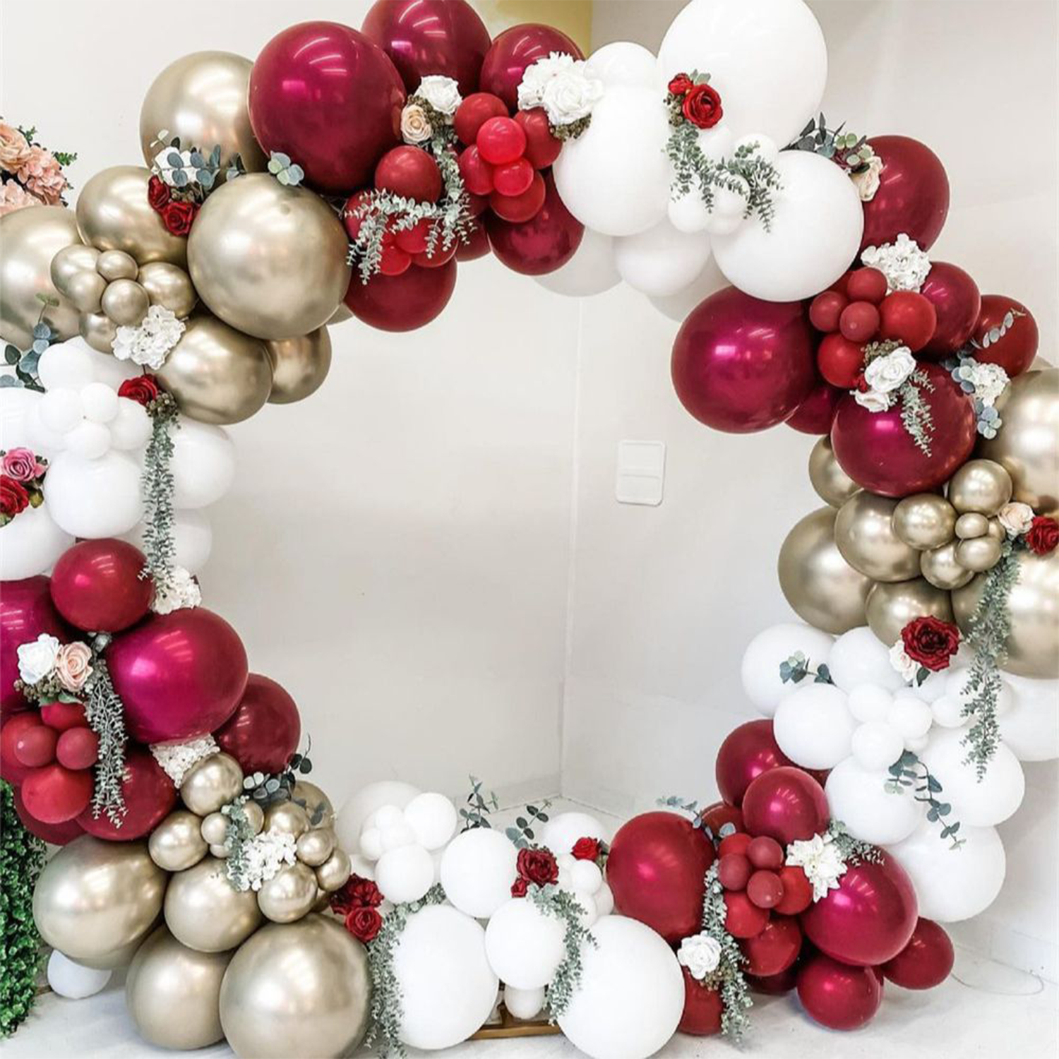 Garnet Balloon Set Garland Arc - Party Event Supplier reseña y precio