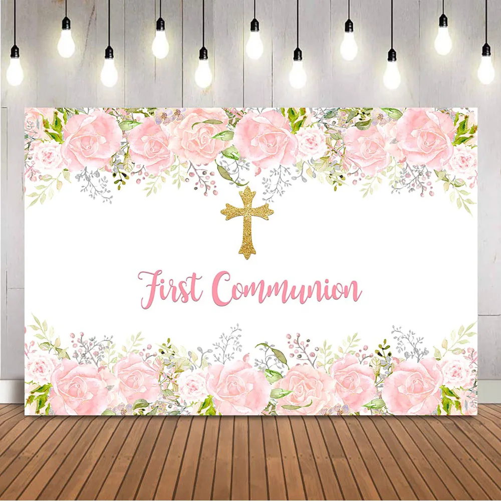 First Holy Communion Birthday  - Dessert Table Backdrop reseña y precio