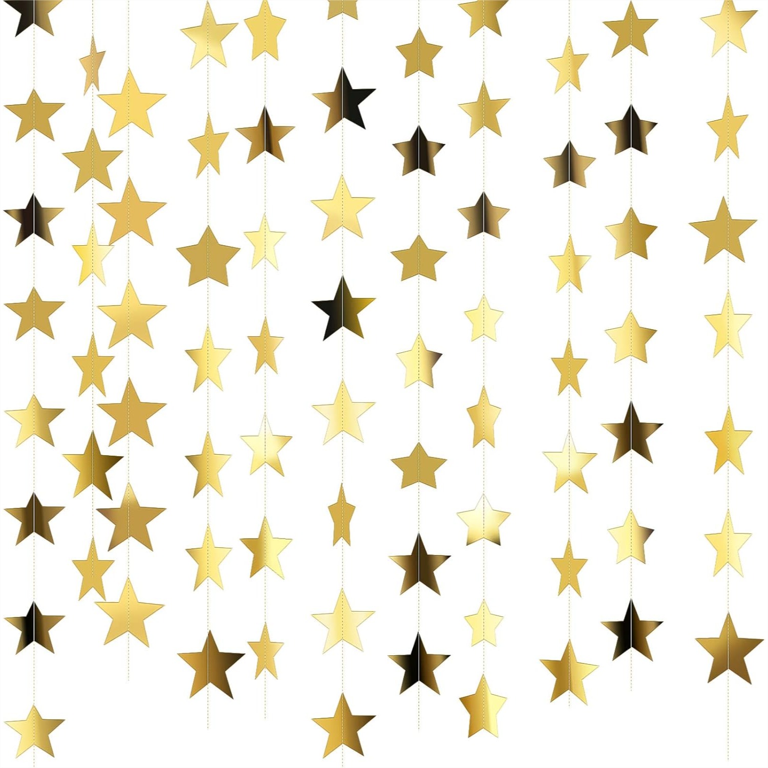 130ft Star Garland Banner for  - Party Banner Gold reseña y precio