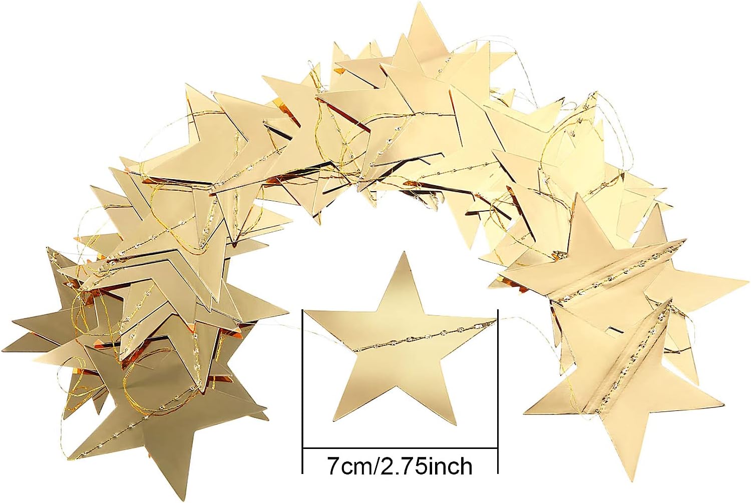 130ft Star Garland Banner for  - Party Banner Gold reseña y precio