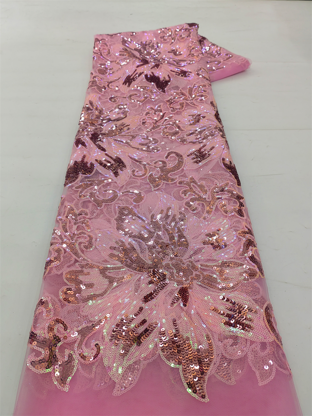 African Sequins Net Lace Fabri - Glitter Tablecloth reseña y precio