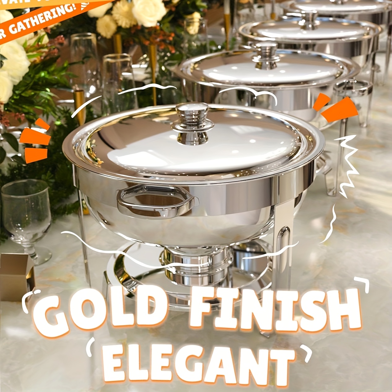 6/9QT Chafing Dishes For Buffe - Event Party reseña y precio
