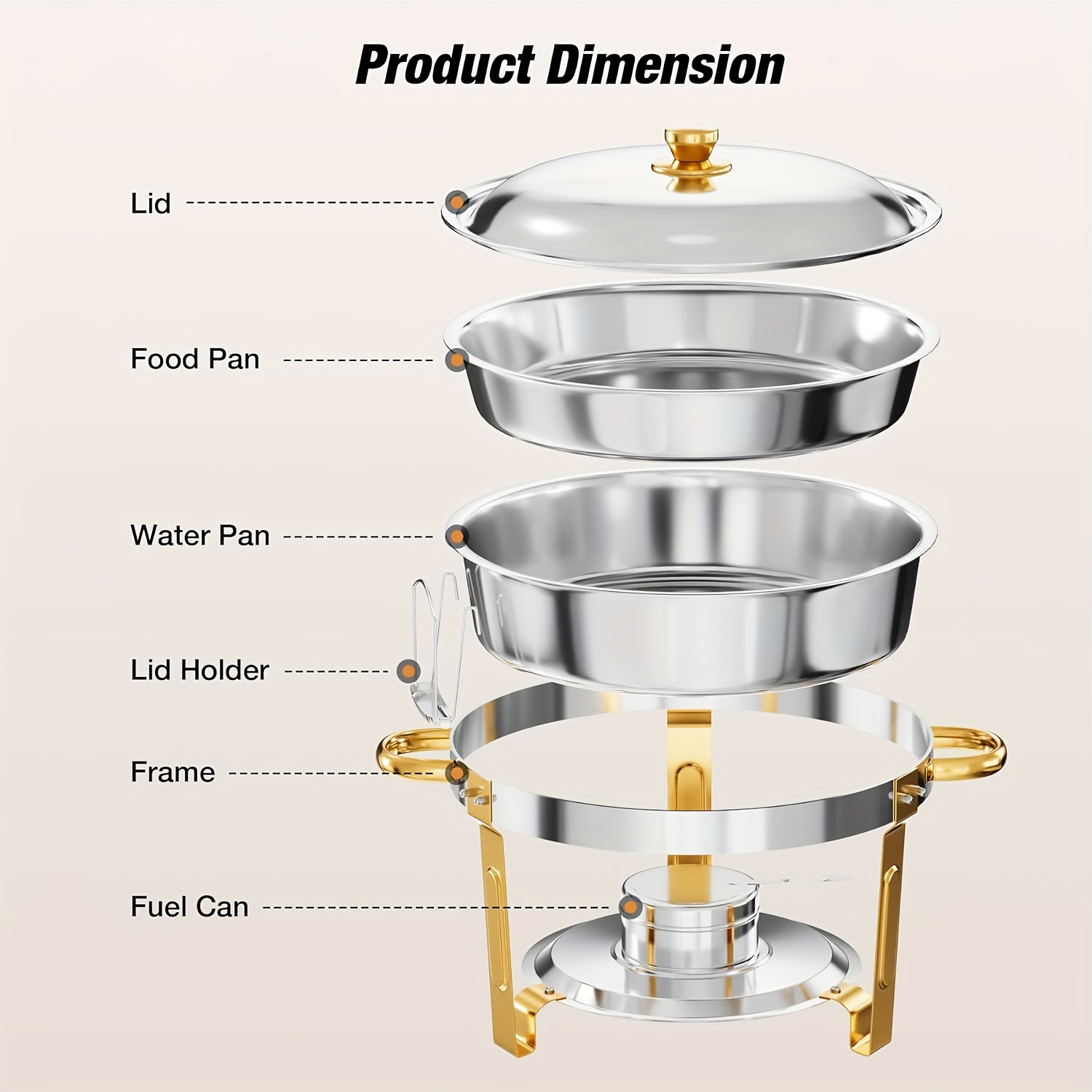 6/9QT Chafing Dishes For Buffe - Event Party reseña y precio