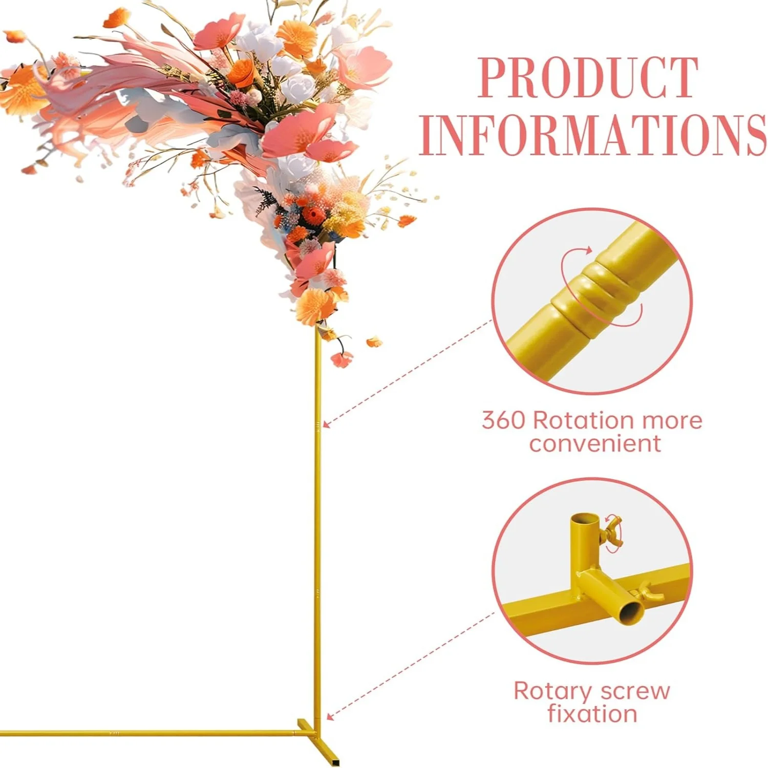 Gold Wedding Arches Square Bac - Balloon Arch Kit reseña y precio