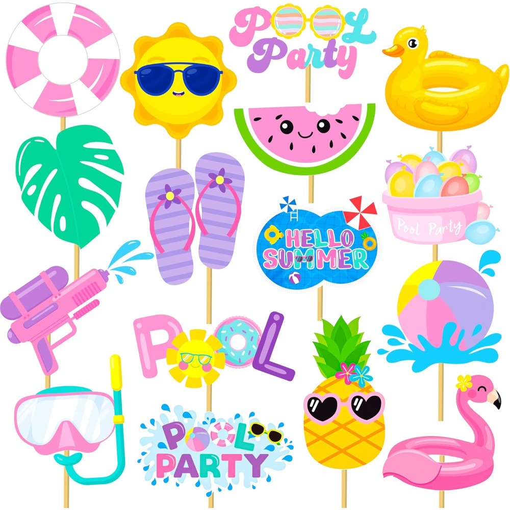 18pcs Summer Pool Party Center - Centerpiece Stick reseña y precio