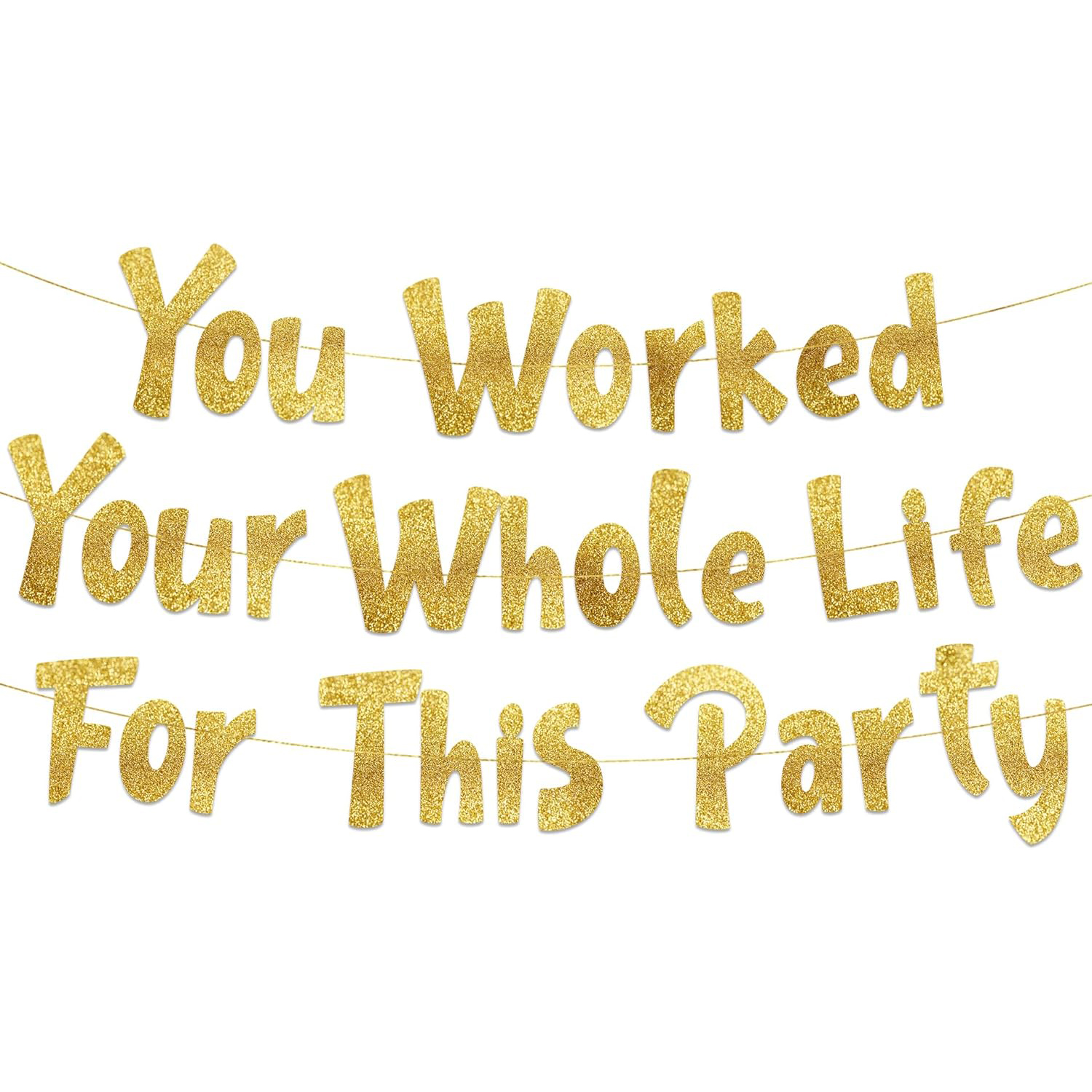 Retirement Party Decorations Y - Party Banner Gold reseña y precio